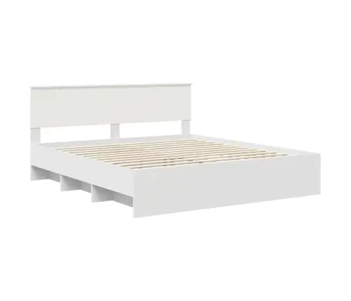 Gultas Rāmis Balts 200 X 200 Cm Inženierijas Koks Vidaxl