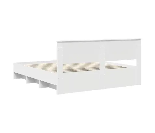 Gultas Rāmis Balts 200 X 200 Cm Inženierijas Koks Vidaxl