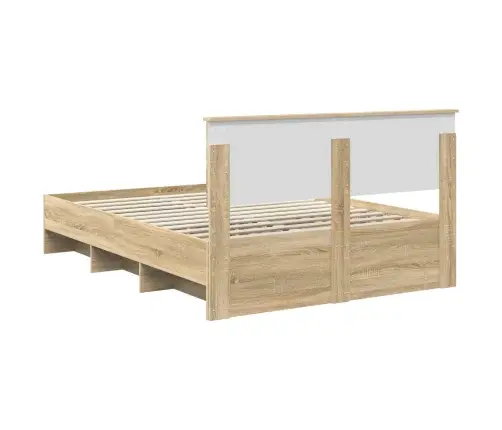 Gultas Rāmis Sonoma Ozols 160 X 200 Cm Inženierijas Koks Vidaxl