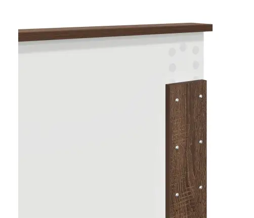 Gultas Rāmis Brūns Ozols 140 X 200 Cm Inženierijas Koks Vidaxl