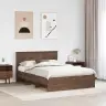 Gultas Rāmis Brūns Ozols 140 X 200 Cm Inženierijas Koks Vidaxl