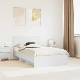 Gultas Rāmis Balts 137 X 203 Cm Inženierijas Koks Vidaxl