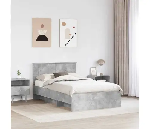 Voodi Raam Peaga Betoonhall 137 X 203 Cm Tehispuit