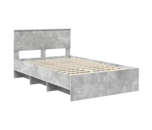 Voodi Raam Peaga Betoonhall 120 X 123 Cm Tehispuit