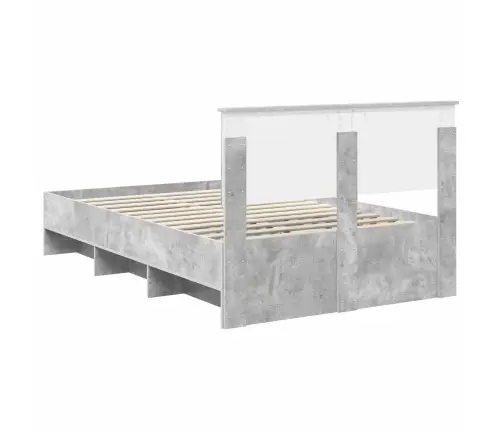 Voodi Raam Peaga Betoonhall 120 X 123 Cm Tehispuit