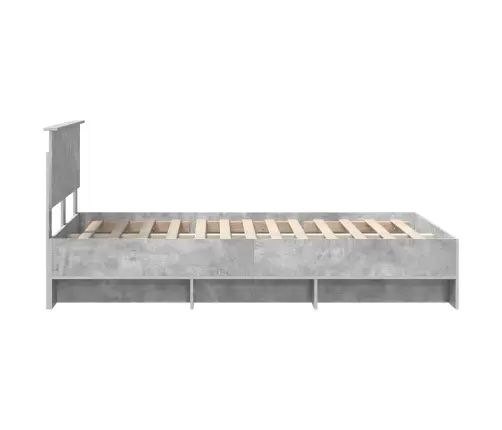 Voodi Raam Peaga Betoonhall 120 X 123 Cm Tehispuit