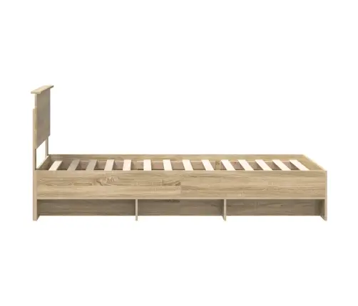 Gultas Rāmis Sonoma Ozols 120 X 123 Cm Inženierijas Koks Vidaxl