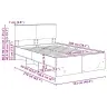 Gultas Rāmis Brūns Ozols 120 X 123 Cm Inženierijas Koks Vidaxl