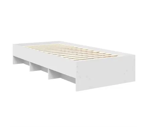 Voodi Raam Peaga Valge 90 X 200 Cm Tehispuit