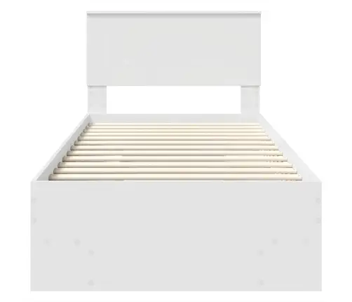 Gultas Rāmis Balts 90 X 200 Cm Inženierijas Koks Vidaxl