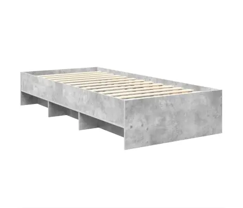 Gultas Rāmis Betona Pelēks 90 X 200 Cm Inženierijas Koks Vidaxl