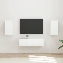 Televizora Sienas Skapja Komplekts 4 Pcs Inženierijas Koks Vidaxl