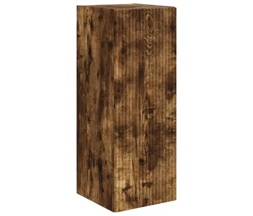 Tv Sieninio Kabineto Komplektas 4 Pcs Rūkyta Ąžuolas