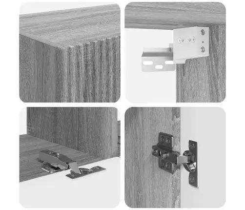 Pelēks Sonoma 78,5 X 30 X 29,5 Cm Vidaxl