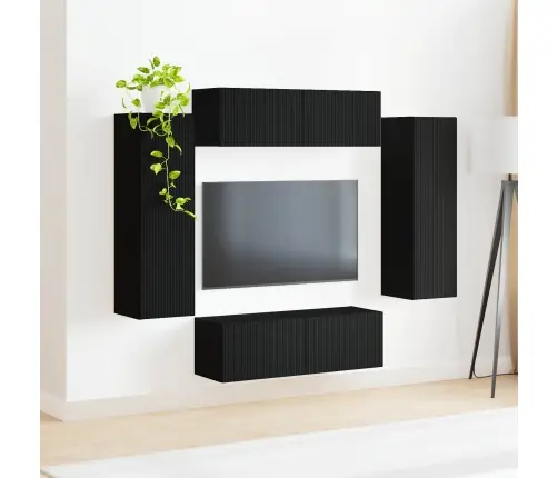 Tvirtinamas Prie Sienos 4 Pcs Juoda