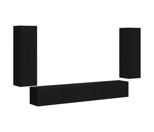 Tvirtinamas Prie Sienos 4 Pcs Juoda