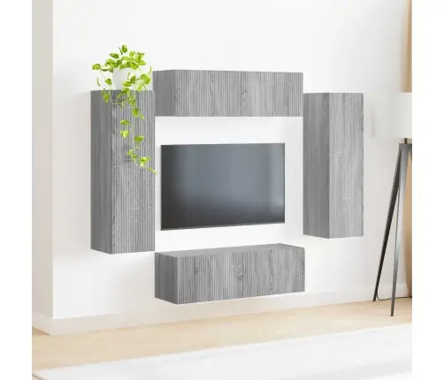 Tv Seinakapikomplekt 4 Pcs Hall Sonoma Tehispuit