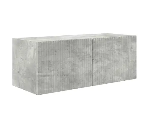 Tv Seinakapikomplekt 4 Pcs Betoonhall Tehispuit