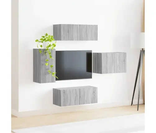 Tv Seinakapikomplekt 4 Pcs Hall Sonoma Tehispuit