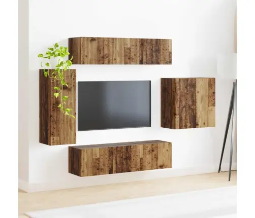 Seinale Kinnitatav 6 Pcs Vana Puit