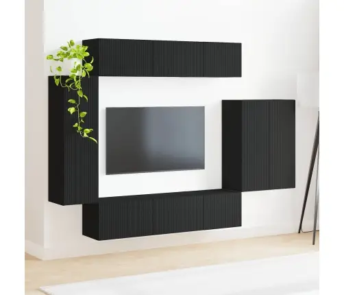 Tv Seinakapikomplekt Seinale Kinnitatav 6 Pcs Must