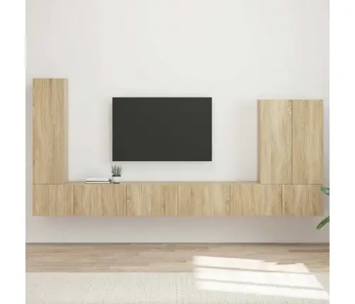 Seinale Kinnitatav 6 Pcs Sonoma Tamm