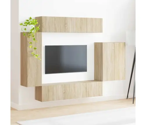 Seinale Kinnitatav 6 Pcs Sonoma Tamm