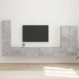 Tvirtinamas Prie Sienos 6 Pcs Betono Pilka