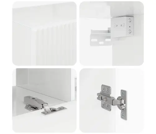 6 Pcs Augsta Spīduma Baltā Krāsa Vidaxl