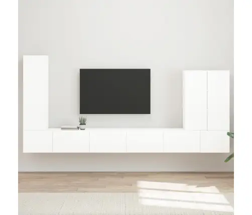 6 Pcs Augsta Spīduma Baltā Krāsa Vidaxl