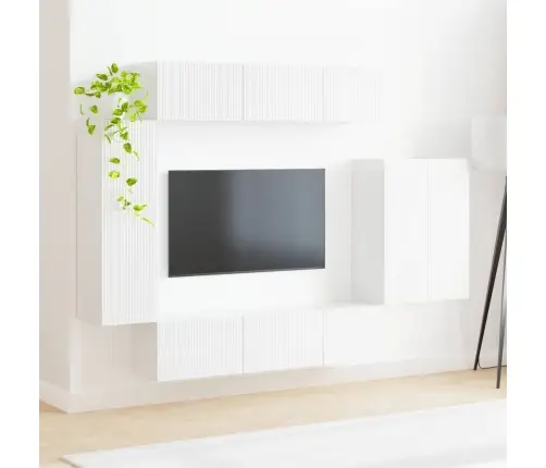 6 Pcs Augsta Spīduma Baltā Krāsa Vidaxl