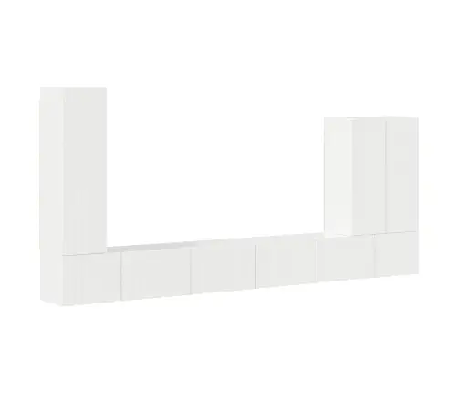 6 Pcs Augsta Spīduma Baltā Krāsa Vidaxl