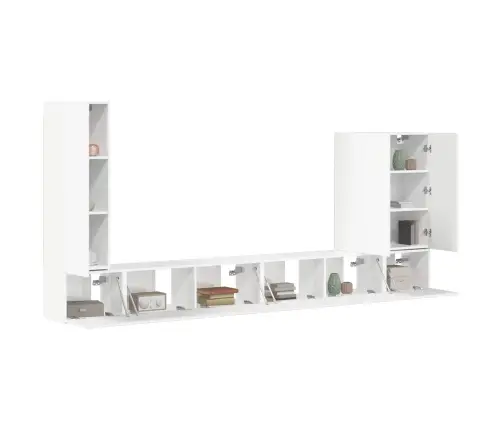 6 Pcs Augsta Spīduma Baltā Krāsa Vidaxl