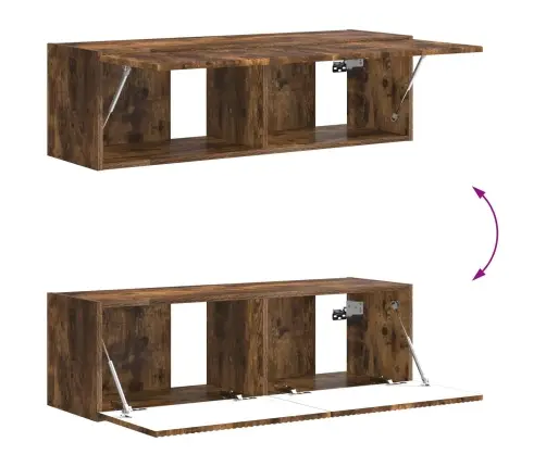 6 Pcs Dūmaka Ozols Vidaxl