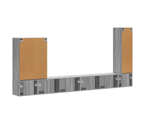 Tvirtinamas Prie Sienos 6 Pcs Pilkas Sonoma