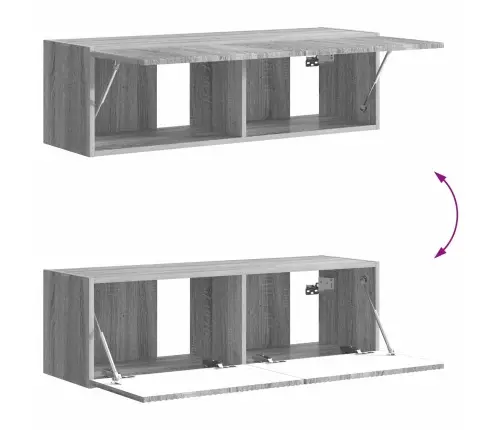 Tvirtinamas Prie Sienos 6 Pcs Pilkas Sonoma