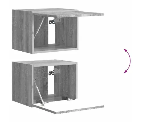 Tvirtinamas Prie Sienos 6 Pcs Pilkas Sonoma