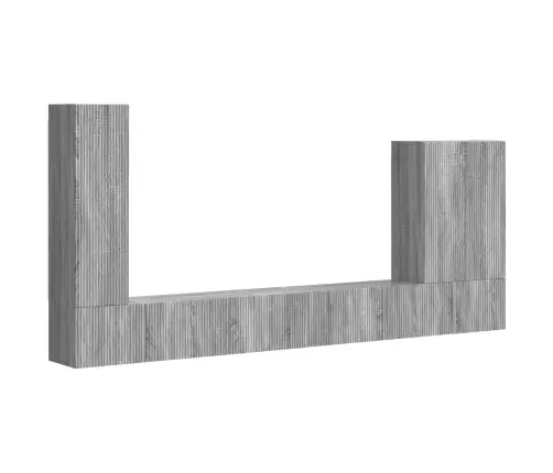 Tvirtinamas Prie Sienos 6 Pcs Pilkas Sonoma