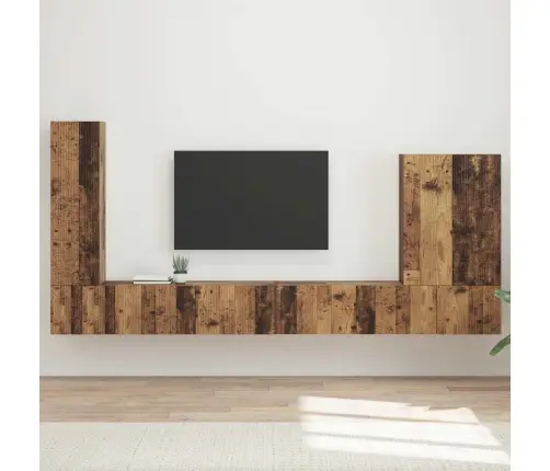 Seinale Kinnitatav 6 Pcs Vana Puit