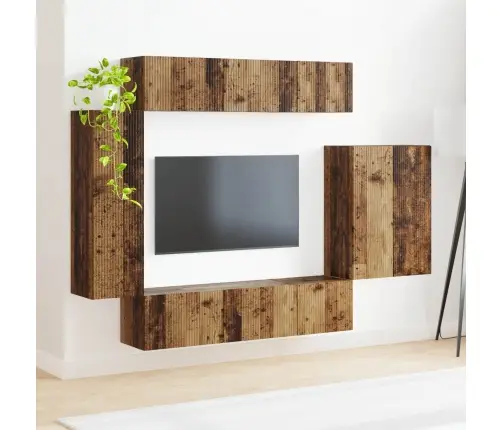 Seinale Kinnitatav 6 Pcs Vana Puit