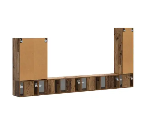 Seinale Kinnitatav 6 Pcs Vana Puit