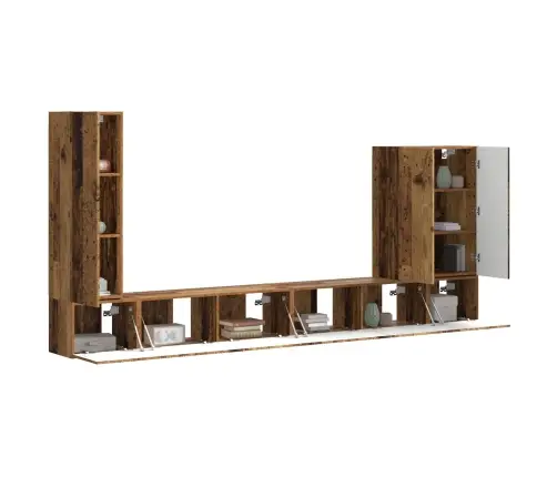 Seinale Kinnitatav 6 Pcs Vana Puit