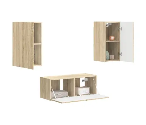 Telerikapi Komplekt 2 Pcs Sonoma Tamm Tehispuit