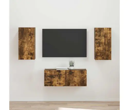 Telerikapi Komplekt 2 Pcs Suitsetatud Tamm Tehispuit