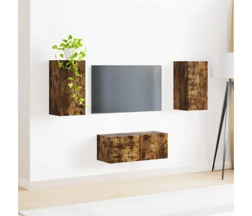 Telerikapi Komplekt 2 Pcs Suitsetatud Tamm Tehispuit