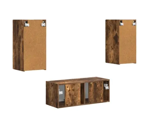 Telerikapi Komplekt 2 Pcs Suitsetatud Tamm Tehispuit