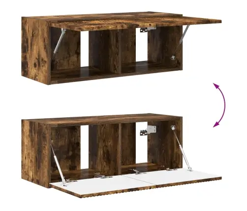 Telerikapi Komplekt 2 Pcs Suitsetatud Tamm Tehispuit