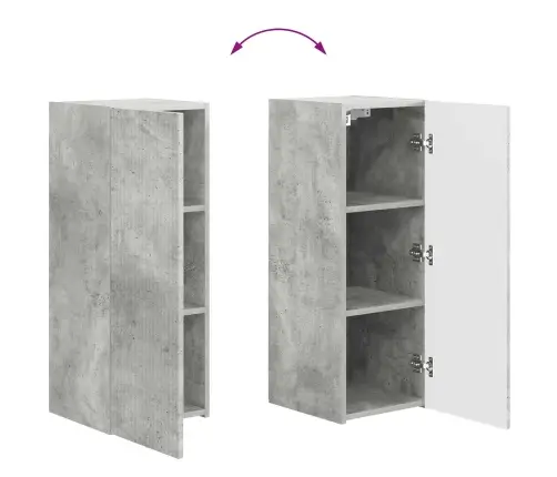 Tv Spintelių Komplektas 2 Pcs Betono Pilka Apdirbta Mediena