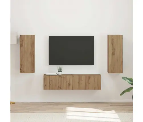 Tv Spintelių Komplektas 2 Pcs Amatininkų Ąžuolas