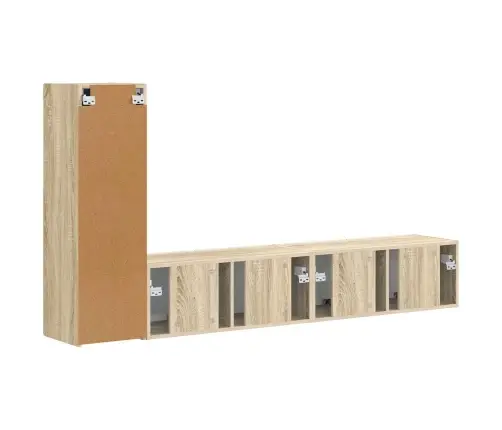 Tv Spintelių Komplektas 2 Pcs Sonoma Ąžuolas Apdirbta Mediena